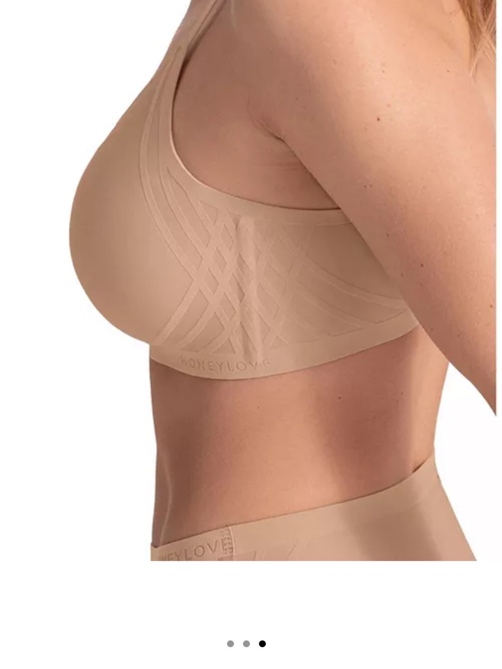 Honeylove Silhouette Wireless Seamless T-Shirt Bra Size 1X Sand LWBR0201 - Picture 3 of 9